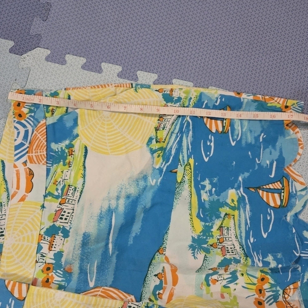 Crown & Ivy Women's Curvy Beach Printed Scallop-Trim Shorts Size 24W - Picture 7 of 11